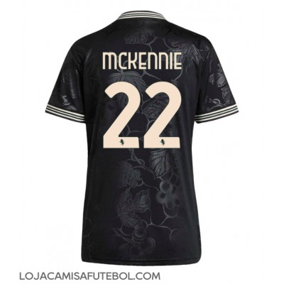 Camisa de Futebol Juventus Weston McKennie #22 Equipamento Alternativo Mulheres 2025-26 Manga Curta Camisa de Futebol Juventus Weston McKennie #22 Equipamento Alternativo Mulheres 2025-26 Manga Curta